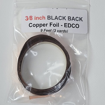 3/8" EDCO Black Back Copper Foil Tape (9 ft)