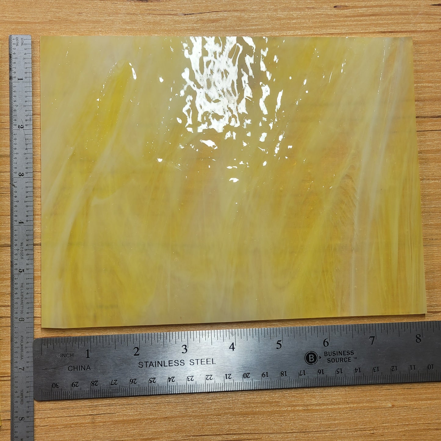 Cadmium Yellow - Olive Oil Stained Glass – Wissmach - 2 Sheets
