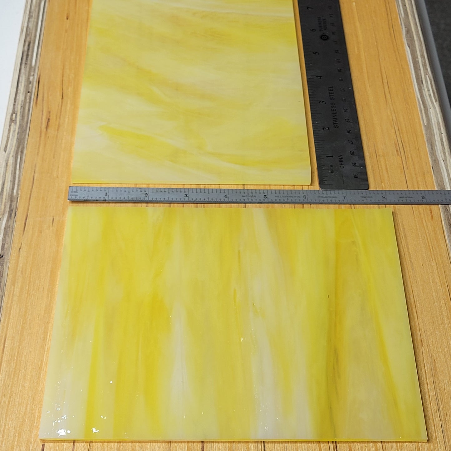 Cadmium Yellow - Olive Oil Stained Glass – Wissmach - 2 Sheets