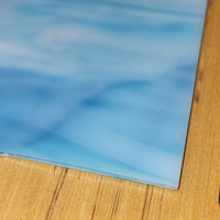 Cornflower Sky Blue/Opal Wissmach Stained Glass - 2 Sheets (6"x8")