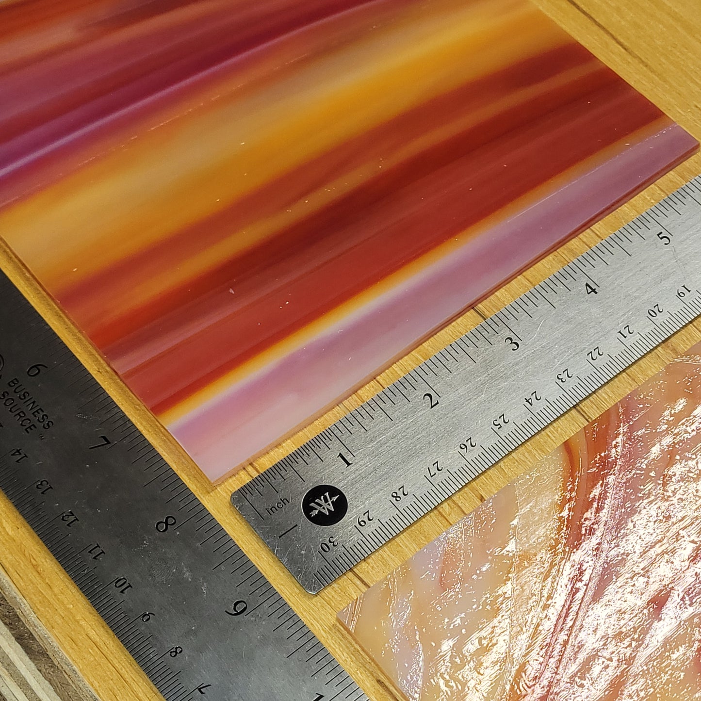 Sunrise Orange (Selenium Orange / Opal Dense) Stained Glass - 2 Sheets (6"x8")