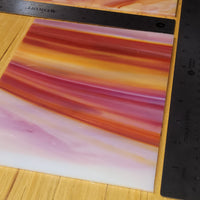 Sunrise Orange (Selenium Orange / Opal Dense) Stained Glass - 2 Sheets (6"x8")