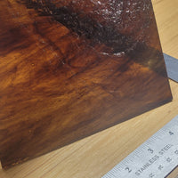 Beech Amber Rough Rolled Stained Glass - 2 Sheets (6"x8")