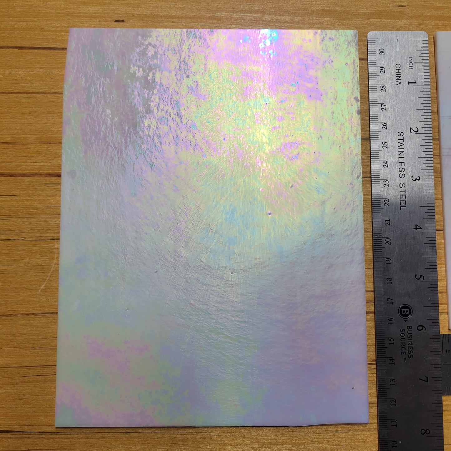 White Iridescent Stained Glass - 2 Sheets (6"x8")