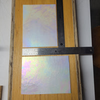 White Iridescent Stained Glass - 2 Sheets (6"x8")
