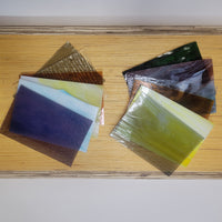 6 Piece Stained Glass Variety Pack - 4x6 inch pieces