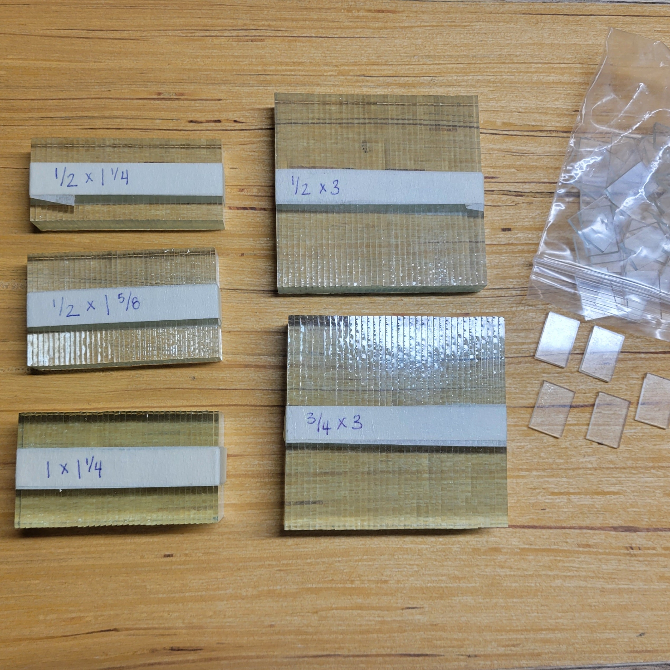 CLEARANCE Mixed Flat Glass Pack | 6 Sizes, 180 Pieces