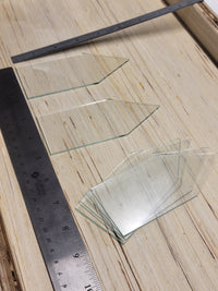 2" x 4.85" House Shape Clear Flat Glass | 6 or 16 Pack