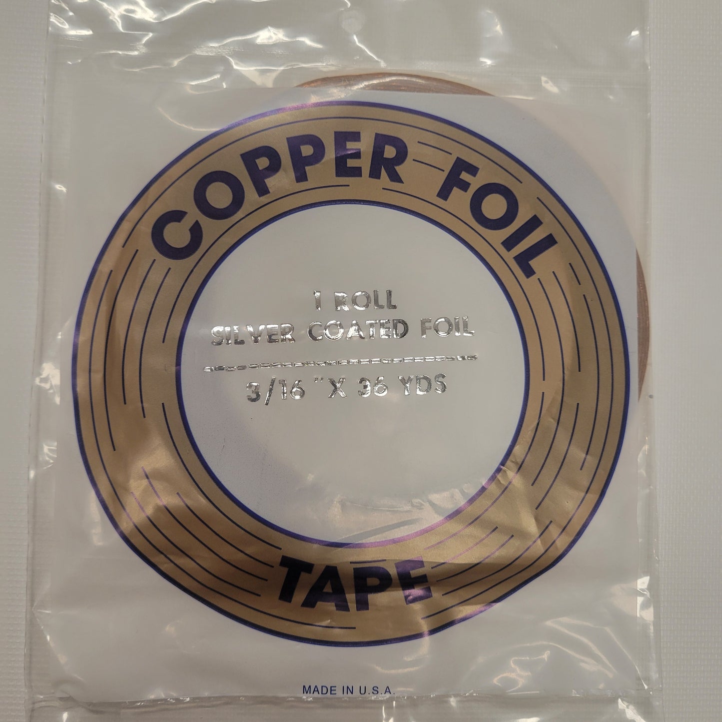 3/16" EDCO Silver Back Copper Foil Tape (36 yds)