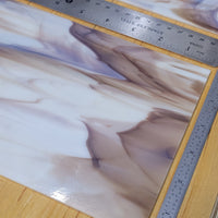 White / Dark Amber Brown Fusible COE 96 – OGT – 2 Sheets (6"x8")