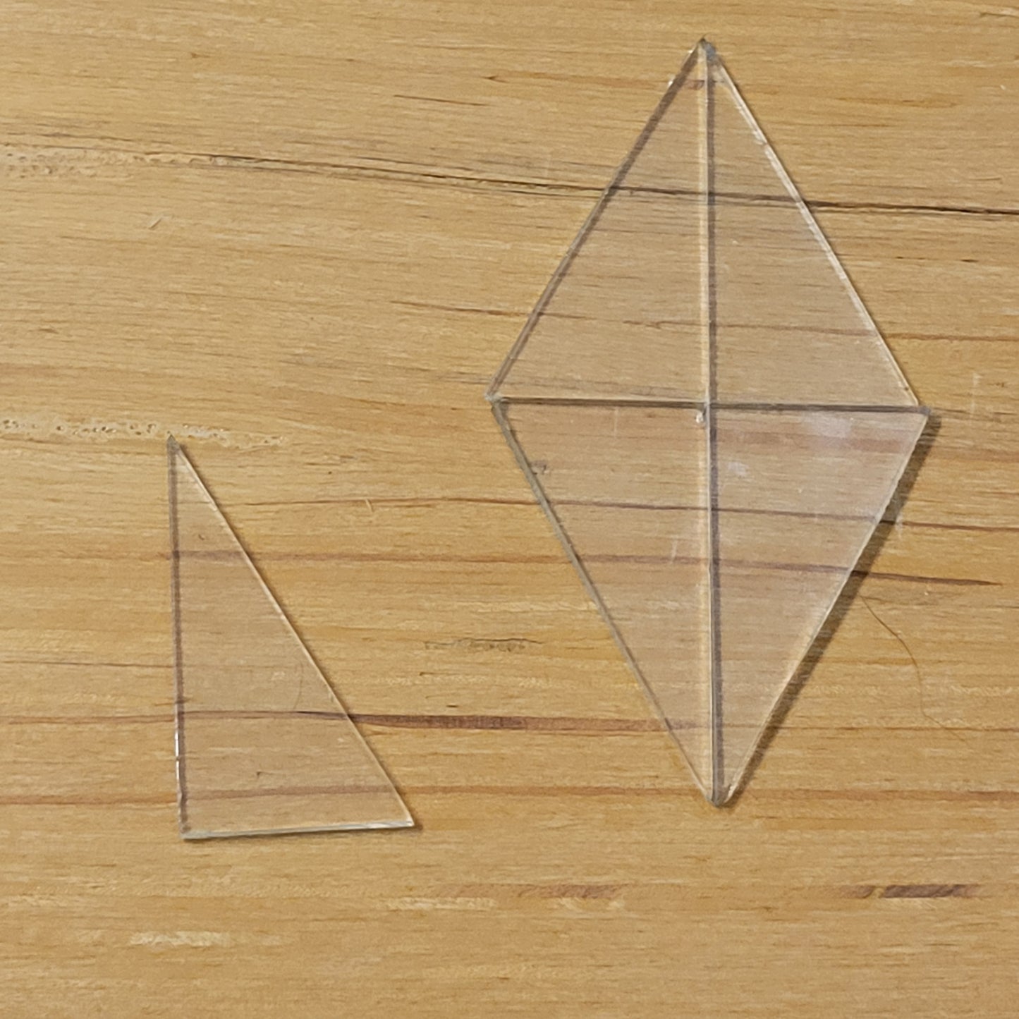 CLEARANCE Flat Glass Right Triangle Bundle | 1" × 2" (100+ Pieces)