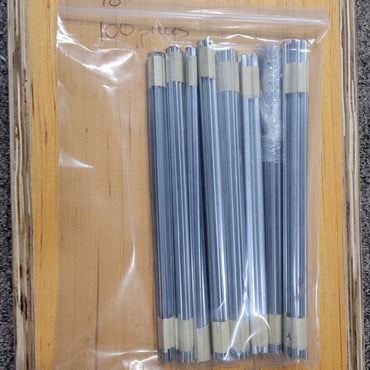 CLEARANCE 10" Zinc U-Came Channel Strips | 1/8" Face, 100 Pack