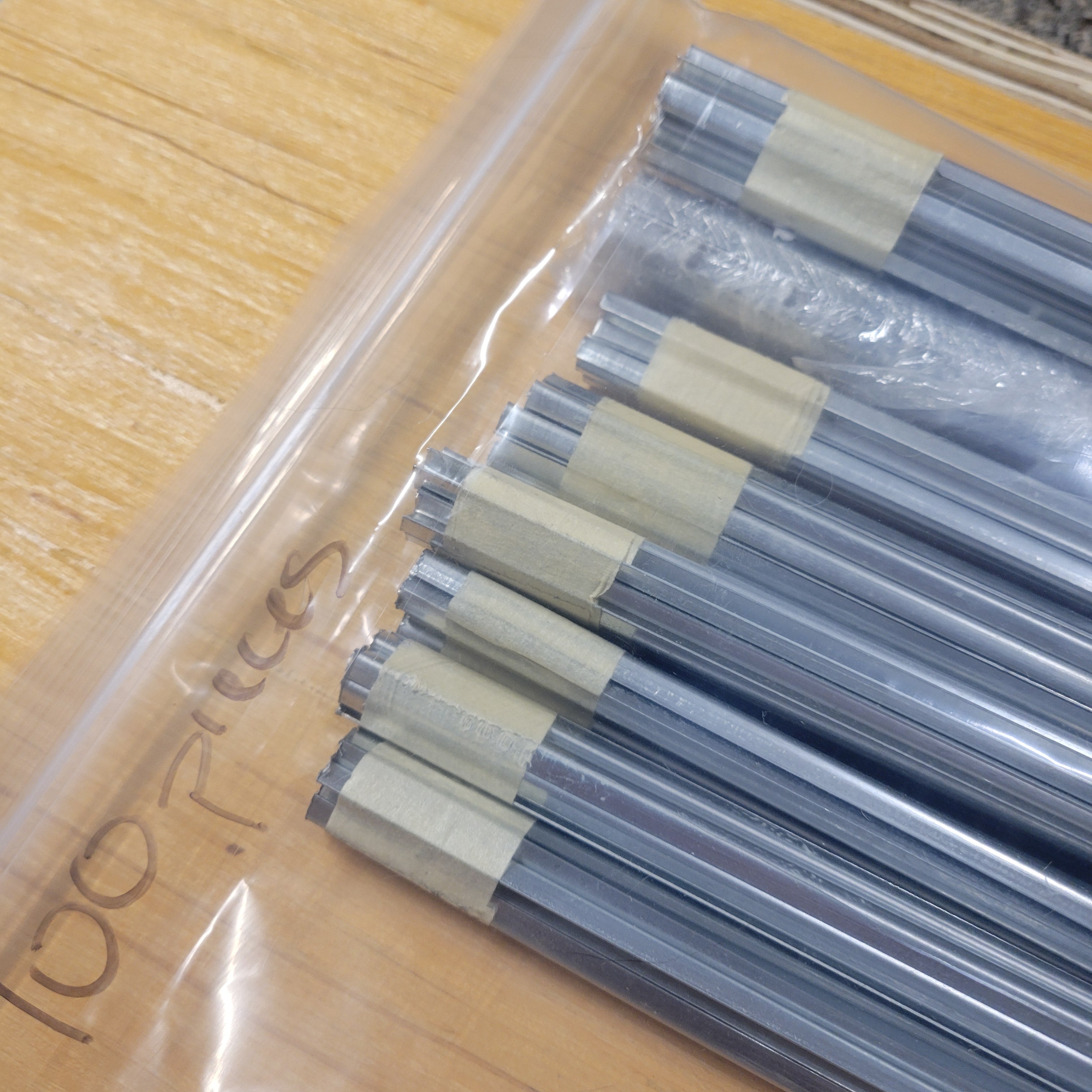 CLEARANCE 10" Zinc U-Came Channel Strips | 1/8" Face, 100 Pack