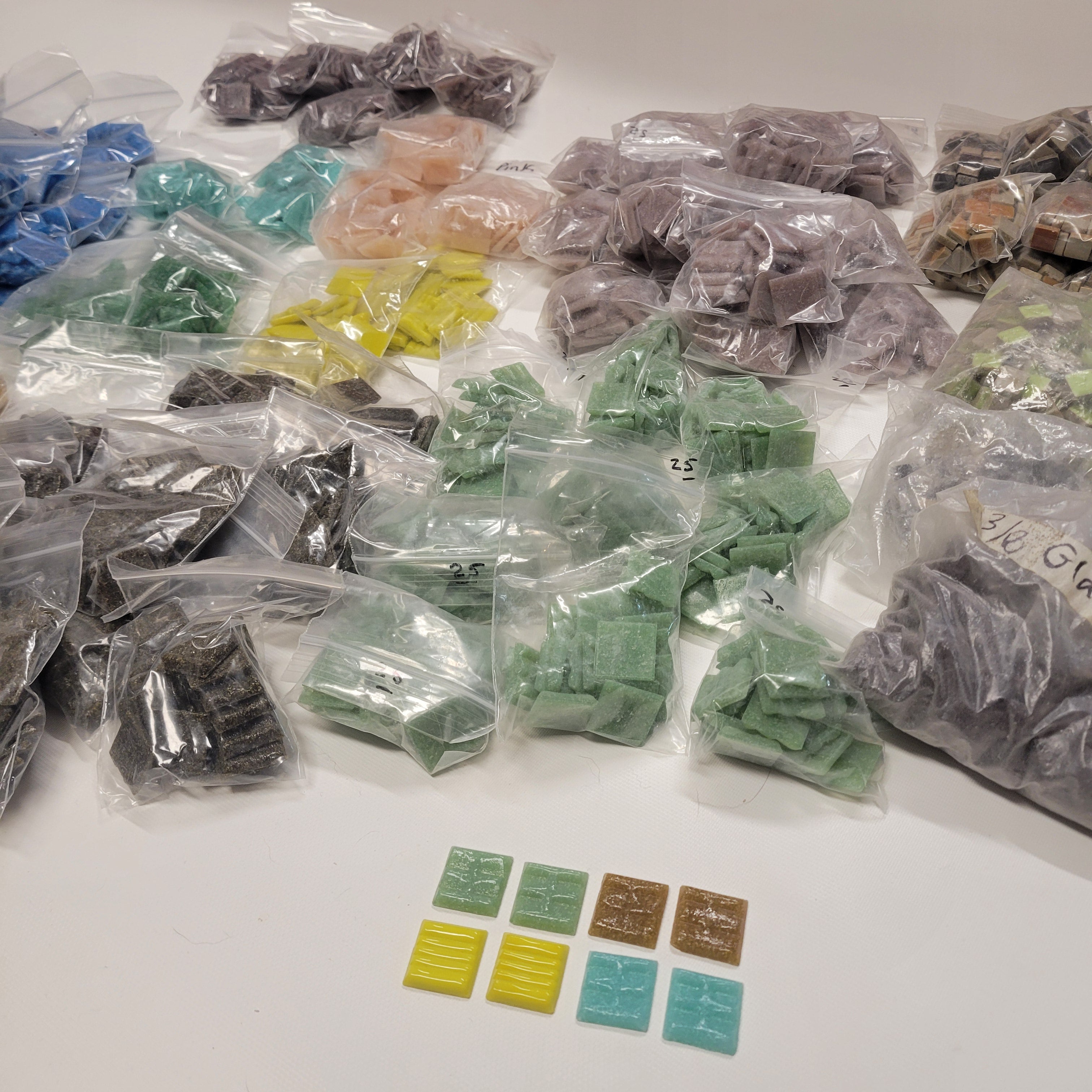 CLEARANCE 1" & Smaller Bulk Glass Tile Lot | Multicolor