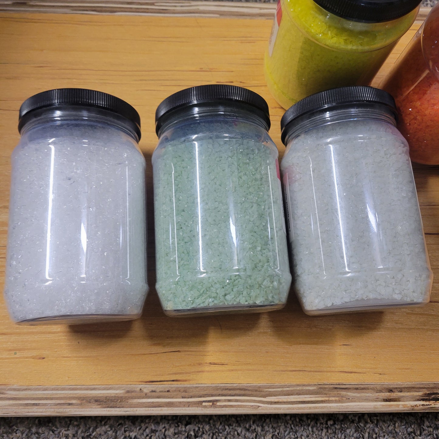 CLEARANCE 16 oz Glass Frit Jars Lot | 11 Assorted Colors