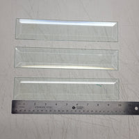 CLEARANCE – 2" x 10" Beveled Glass Rectangles (3 Pack)