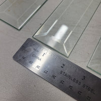 CLEARANCE – 2" x 10" Beveled Glass Rectangles (3 Pack)
