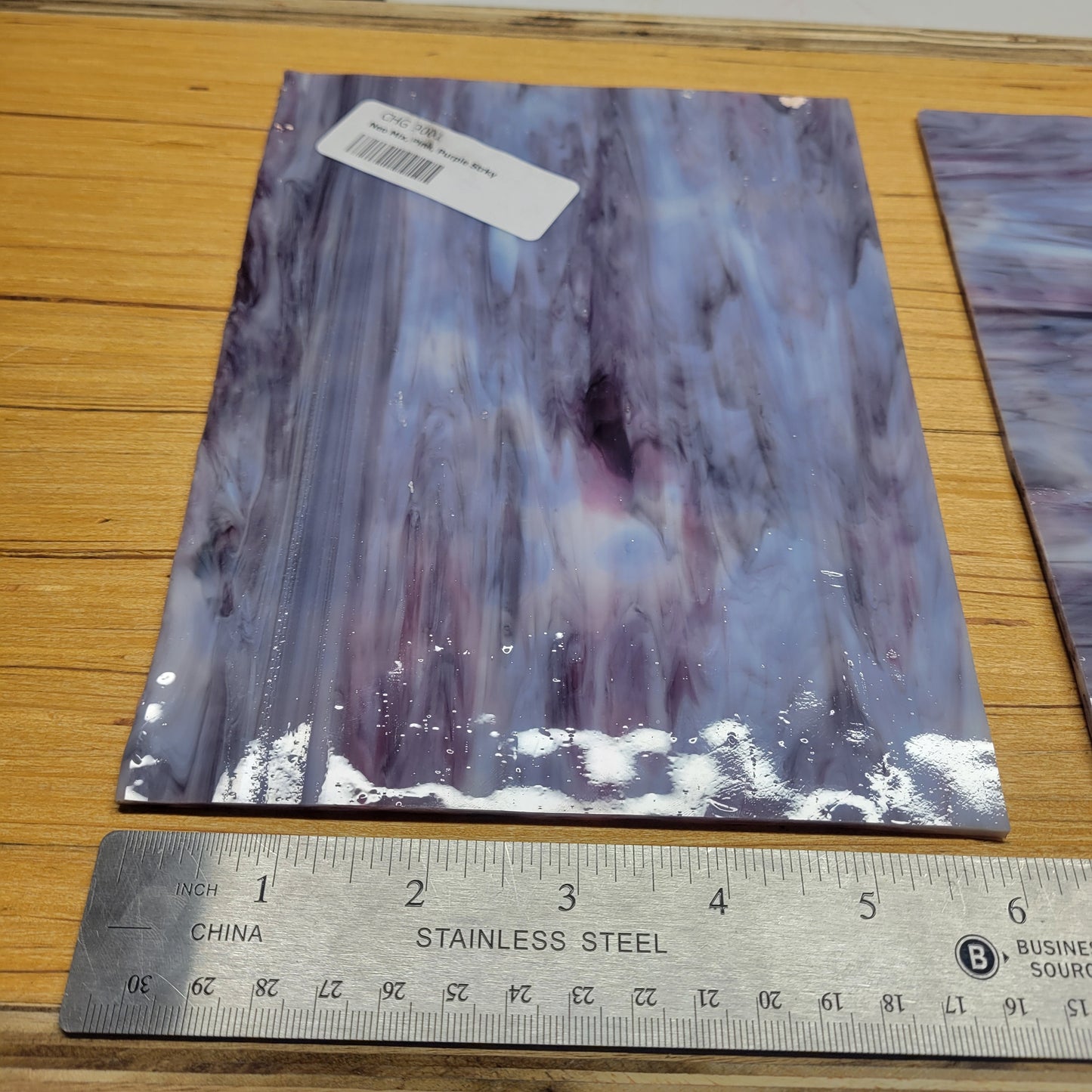 Neo Mix Pink Purple Streaky Wissmach Stained Glass - 2 Sheets (6"x8")