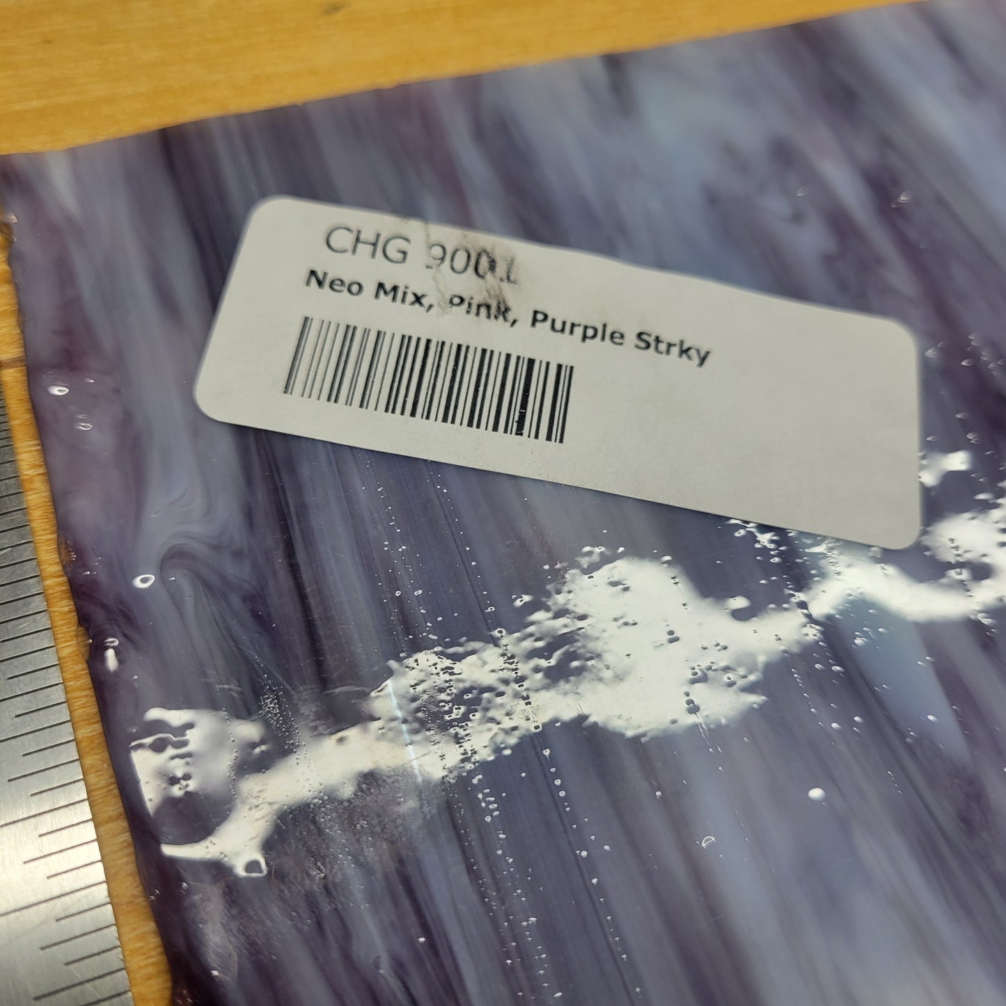 Neo Mix Pink Purple Streaky Wissmach Stained Glass - 2 Sheets (6"x8")