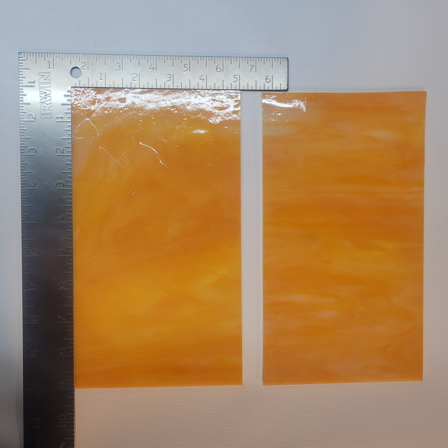 Orange Opal Streaky Stained Glass Sheets 2 Sheets | 5" × 9"