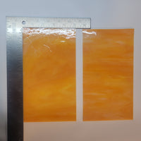 Orange Opal Streaky Stained Glass Sheets 2 Sheets | 5" × 9"