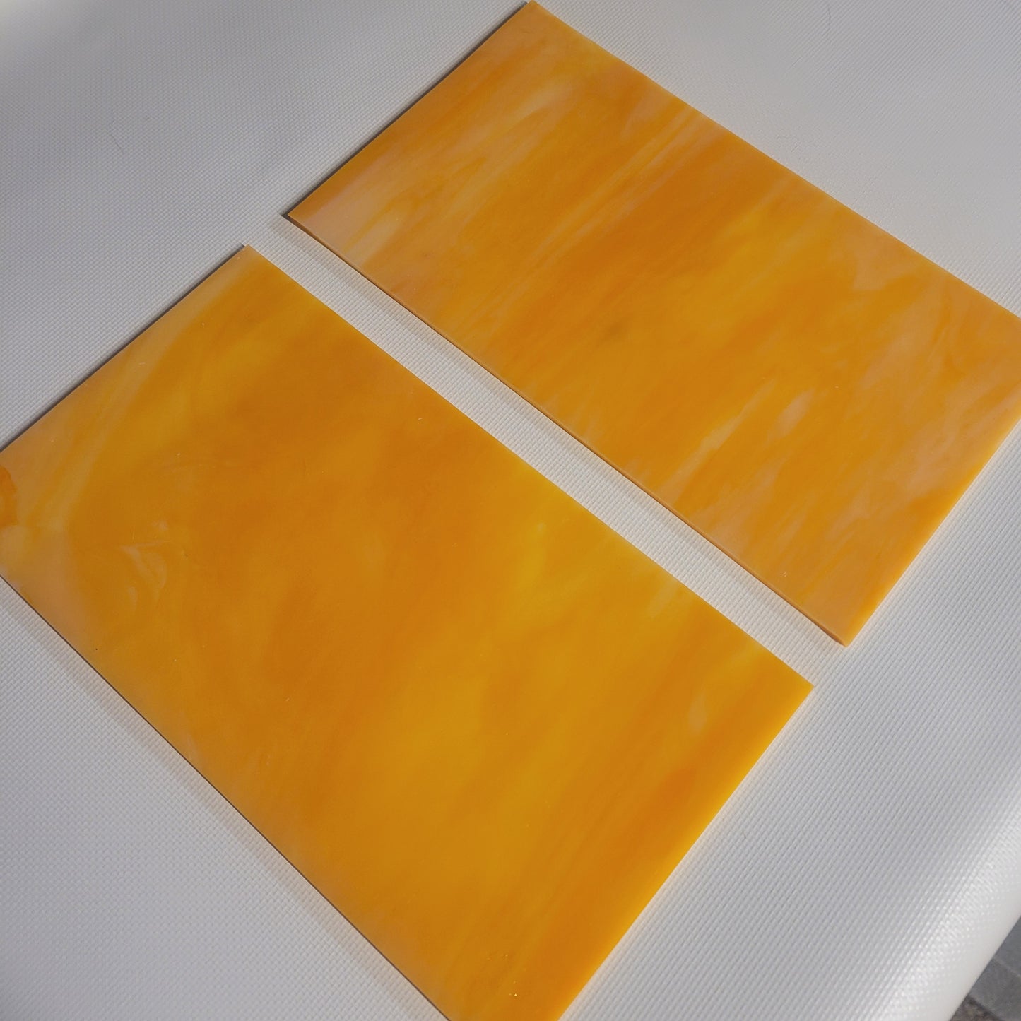 Orange Opal Streaky Stained Glass Sheets 2 Sheets | 5" × 9"