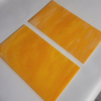 Orange Opal Streaky Stained Glass Sheets 2 Sheets | 5" × 9"