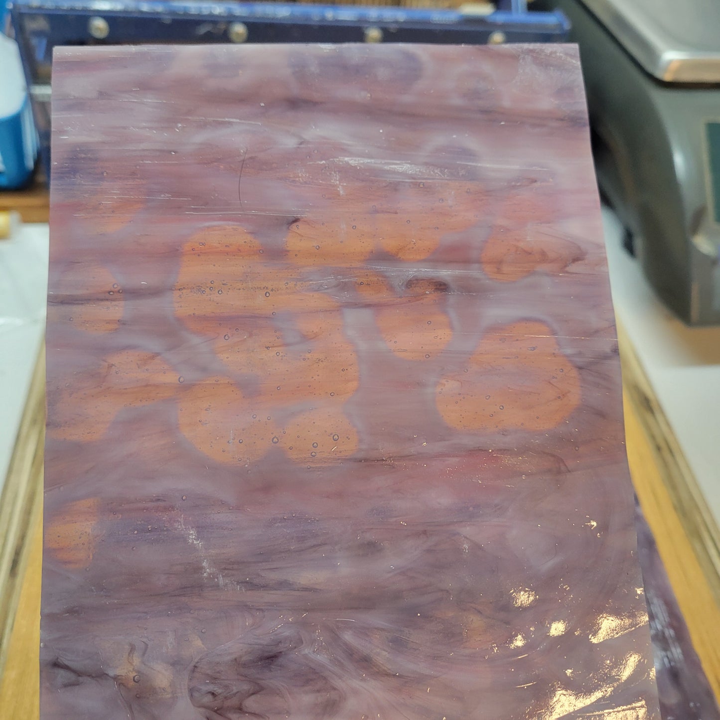 Neo Mix Pink Purple Streaky Wissmach Stained Glass - 2 Sheets (5"x9")