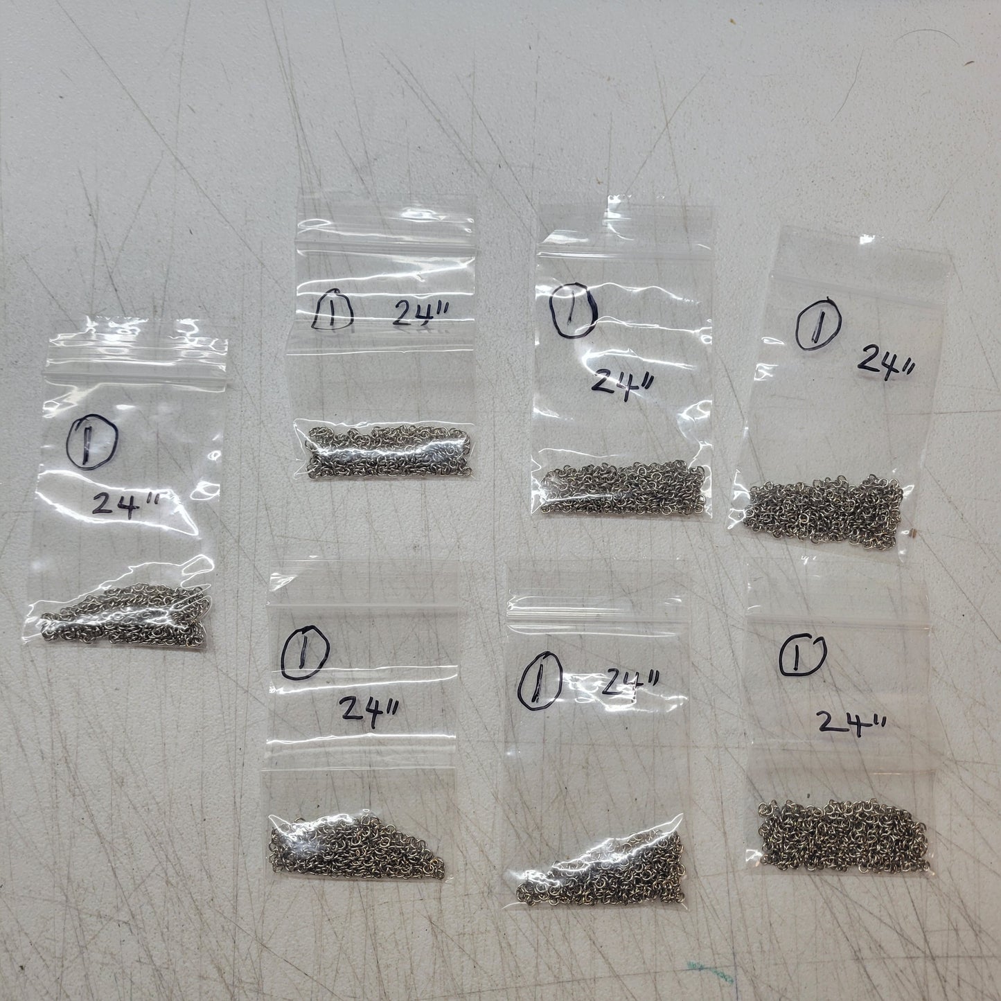 CLEARANCE 24" Silver Small Deco Chain (24 inch) | 7 Pack