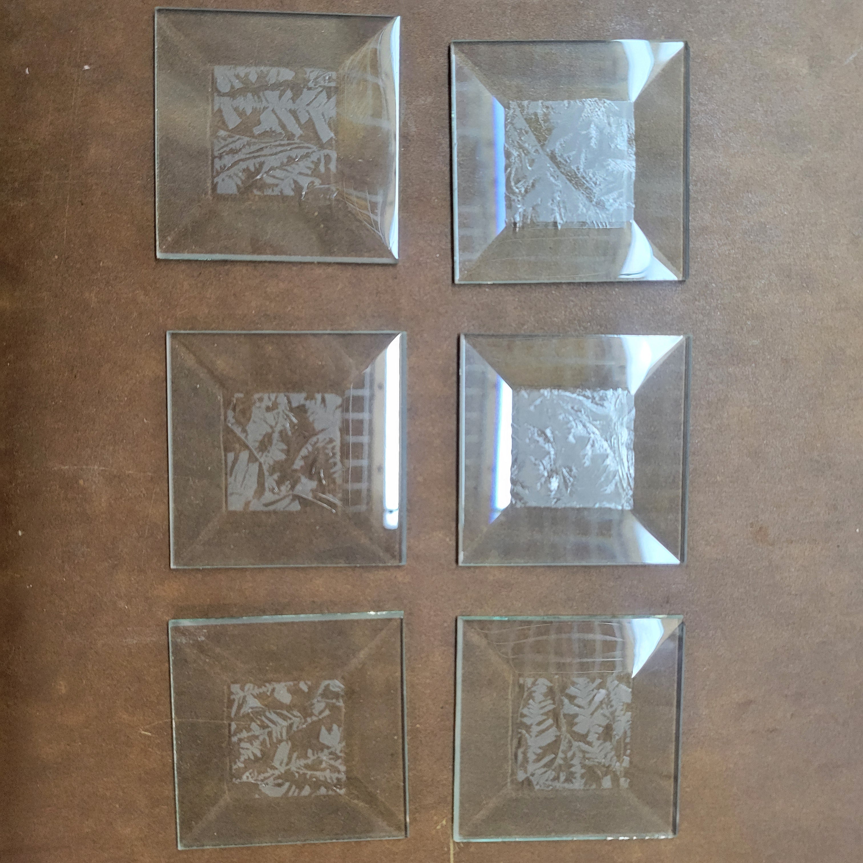 CLEARANCE 2" Glue Chip Bevel Squares | 6 Pack