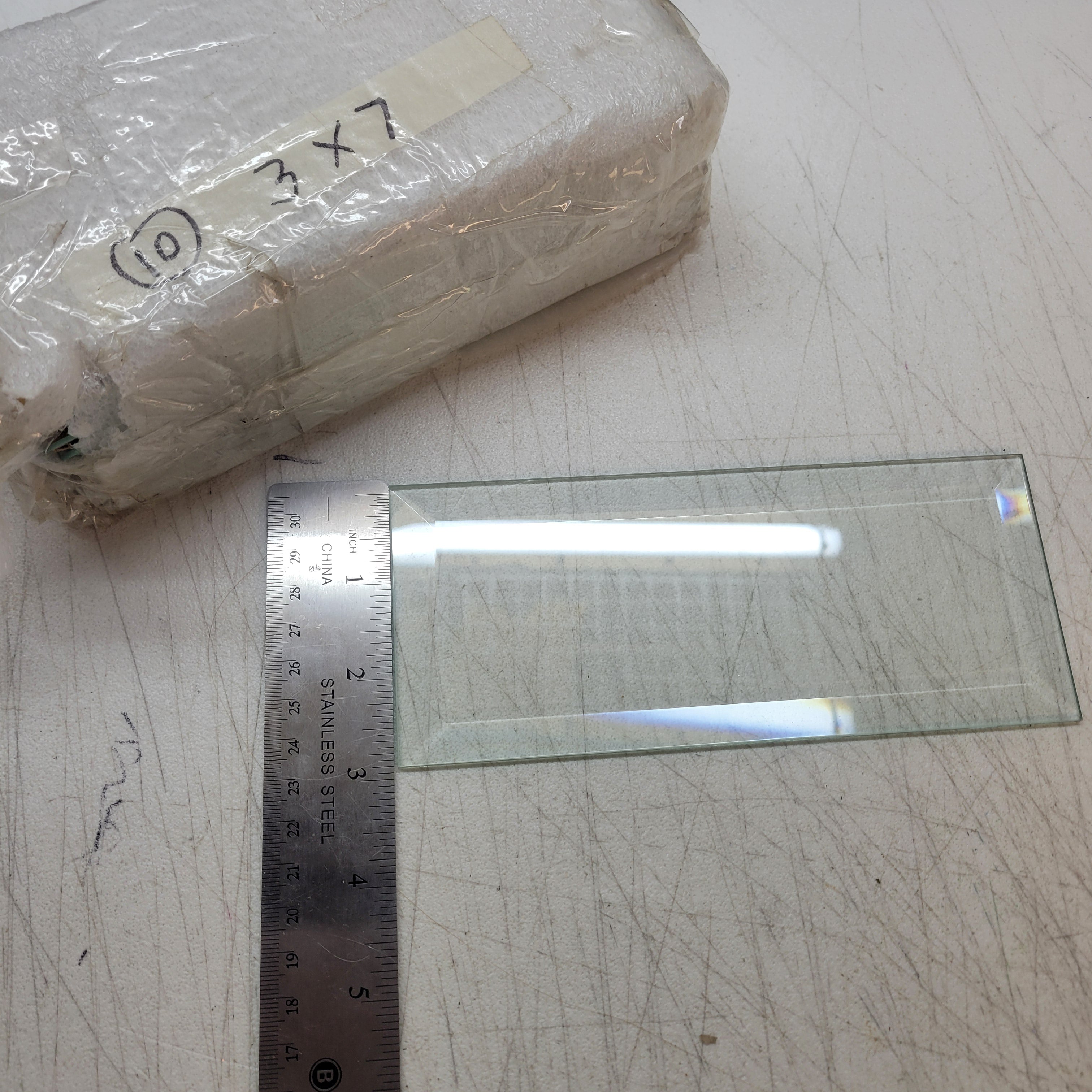CLEARANCE 3"x 7" Clear Bevel Rectangle | 10 Pack