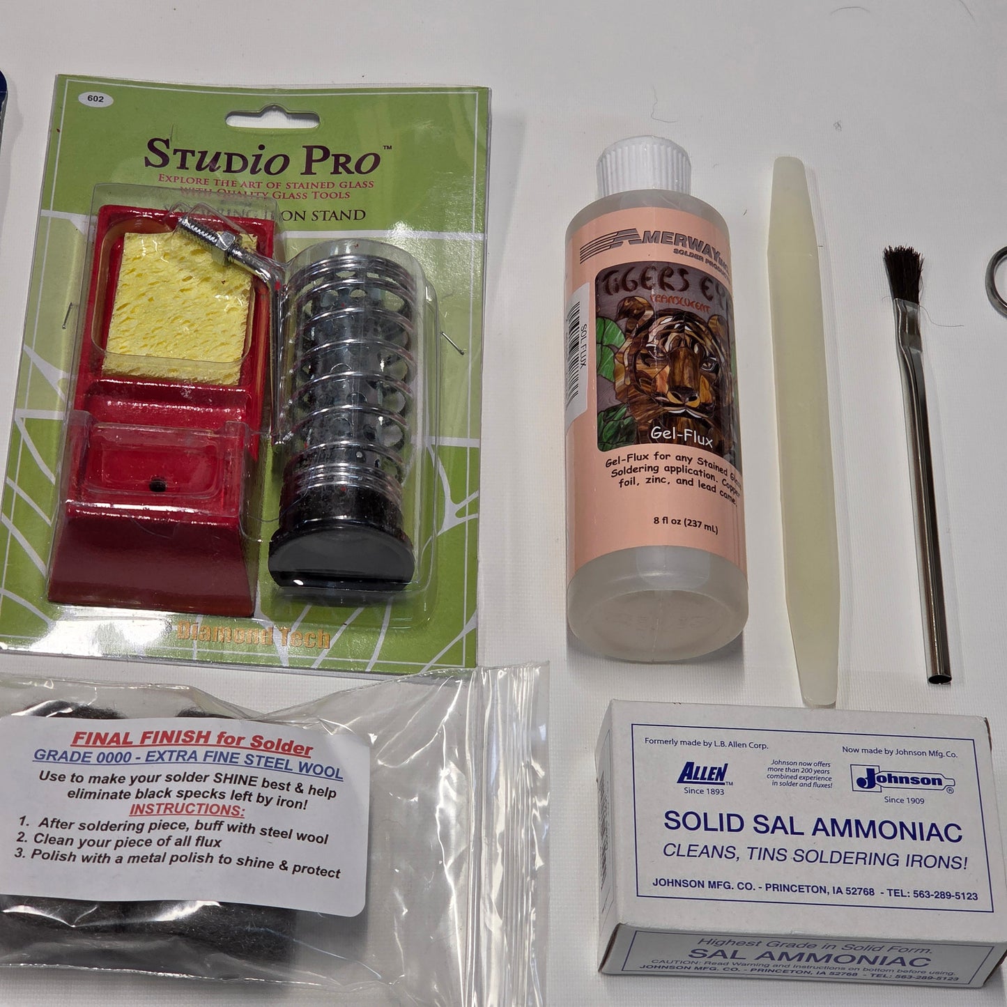 Beginner Soldered Jewelry Art Kit | Iron, Tools, Solder, Foil, Glass +