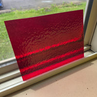 Scarlet Red Classic Transparent Stained Glass - 2 Sheet Packs | 2 Size Options