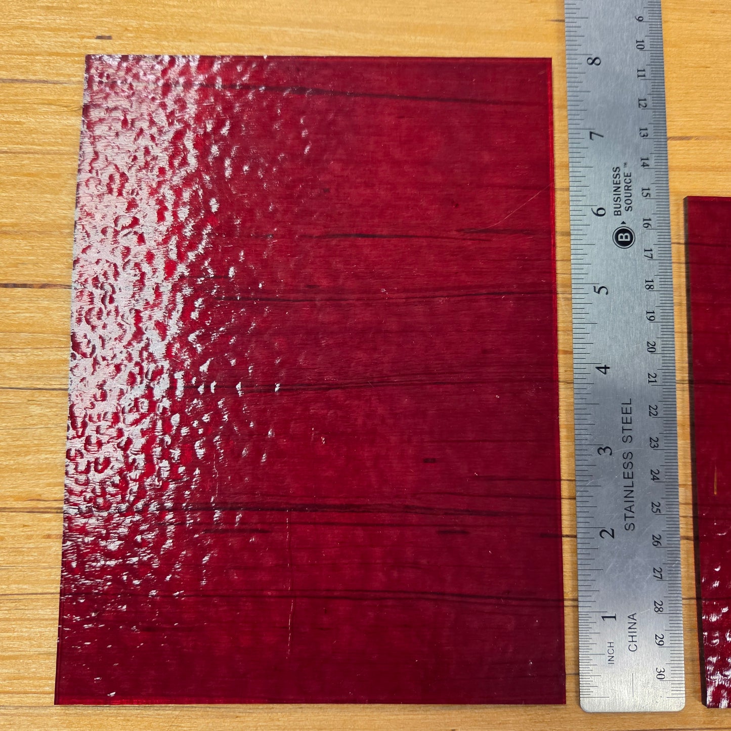 Scarlet Red Classic Transparent Stained Glass - 2 Sheet Packs | 2 Size Options