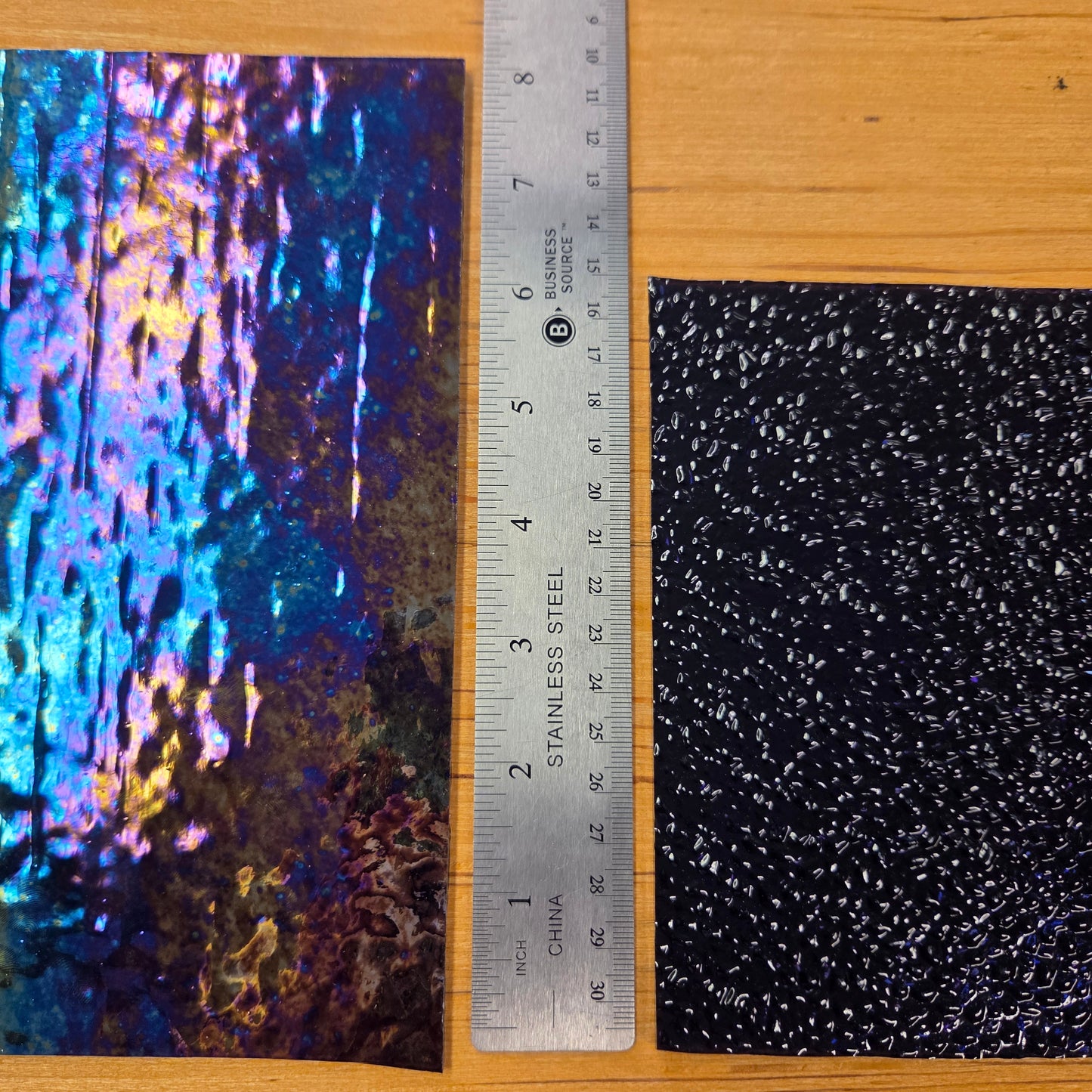 Dew Drop Violet Iridescent Wissmach Stained Glass 2 Sheet Packs | 2 Size Options