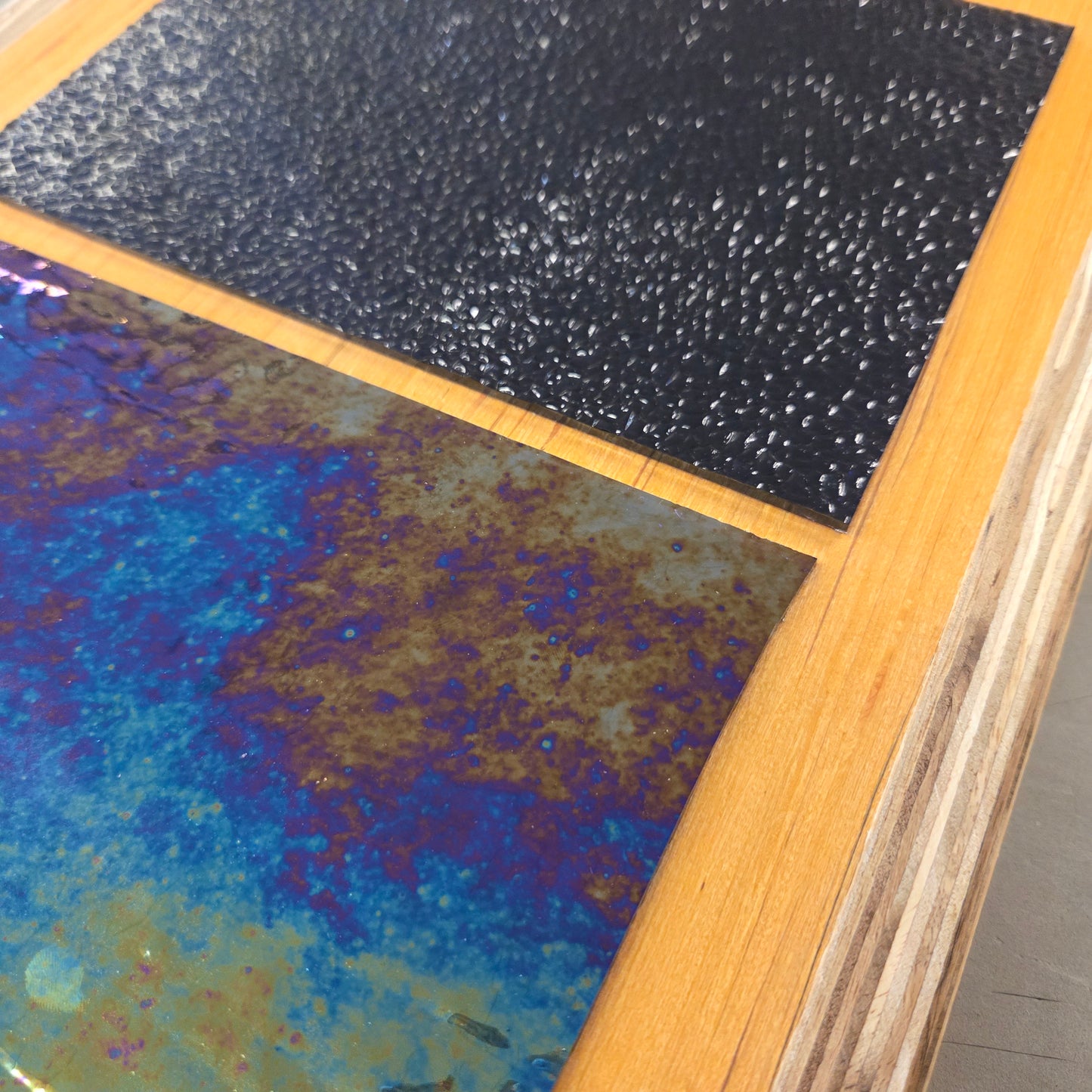 Dew Drop Violet Iridescent Wissmach Stained Glass 2 Sheet Packs | 2 Size Options