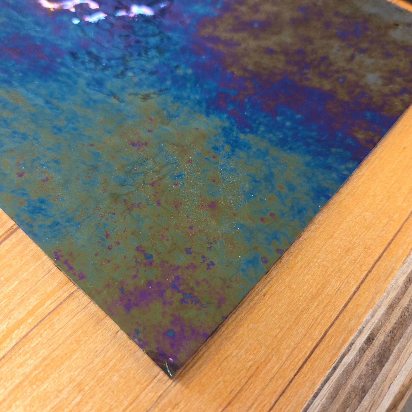 Dew Drop Violet Iridescent Wissmach Stained Glass 2 Sheet Packs | 2 Size Options