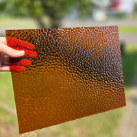 Orange Peel Hammered Wissmach Stained Glass – 2 Sheet Packs | 2 Size Options