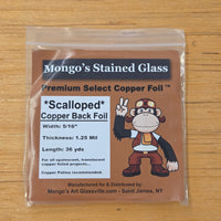 5/16" Mongo's Scalloped Copper Back Foil Tape (36 Yards)