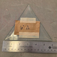 CLOSEOUT 6" Triangle Clear Beveled Glass | 1 Piece