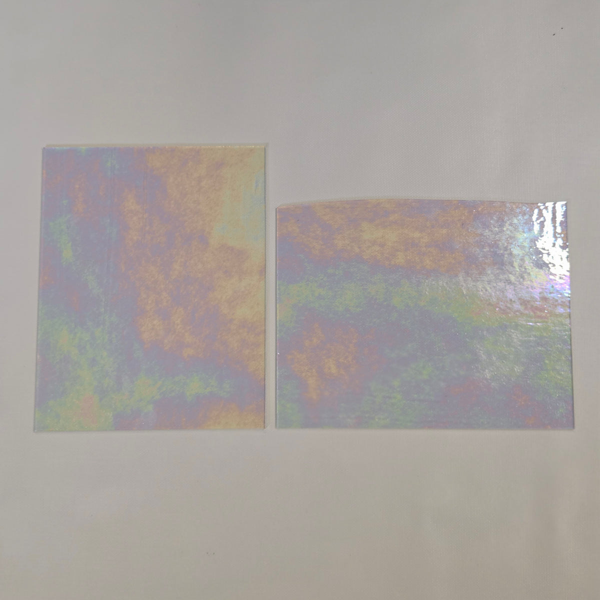Clear Iridescent Luminescent Wissmach 96 Stained Glass – 2 Sheet Packs | 2 Size Options