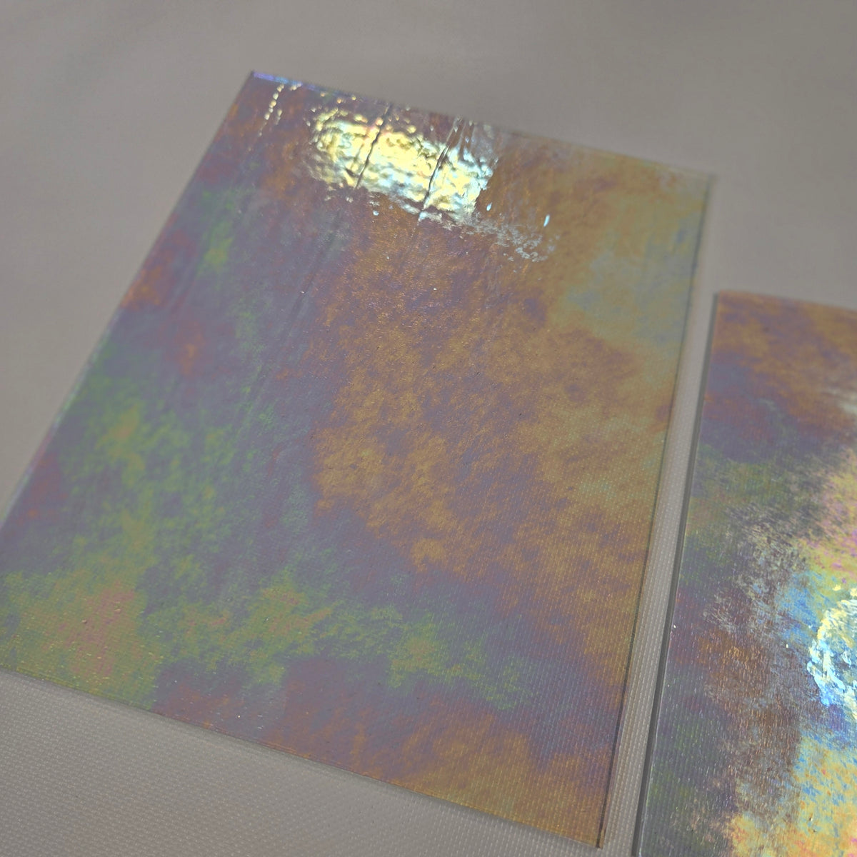 Clear Iridescent Luminescent Wissmach 96 Stained Glass – 2 Sheet Packs | 2 Size Options