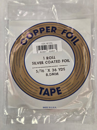 5/16" EDCO Silver Back Copper Foil Tape (36 yds)