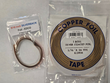 CLOSEOUT 5/16" EDCO Silver Back Copper Foil Tape (9 FT)