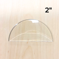 10 Pack - 2″ Clear Bevel Half Circle (2 inch)