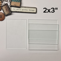 2" x 3" Rectangles Clear Flat Glass (2 x 3 inch)