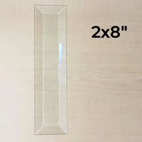 2" x 8" Clear Bevel Rectangle (2 inch x 8 inch)