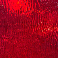 Red Ripple Transparent - STAINED GLASS - 2 sheets each 6 x 8 inch