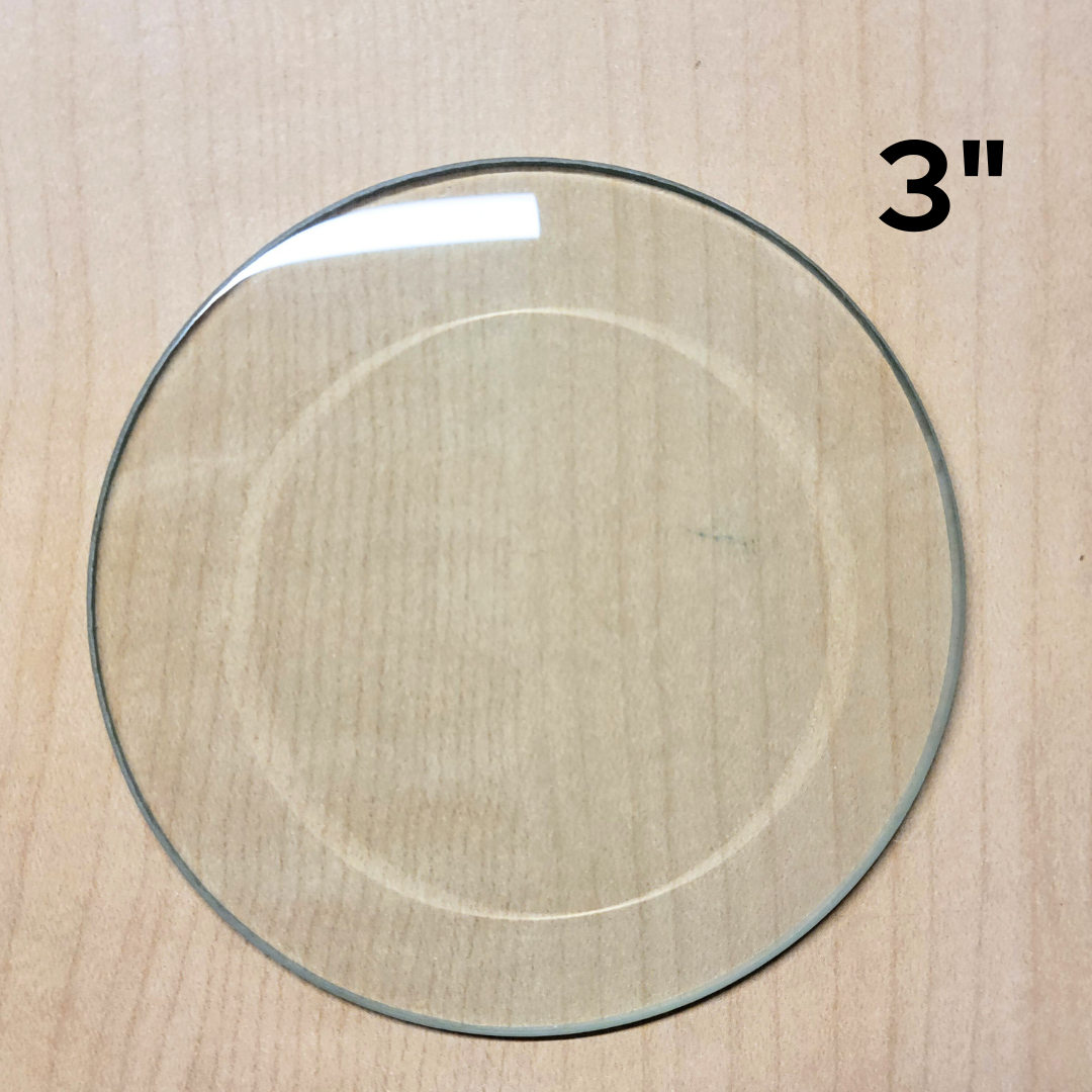 3" Clear Bevel Circles (3 inch) | 4/10/30 Packs