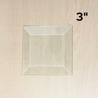 3" Clear Bevel Square (3 inch)